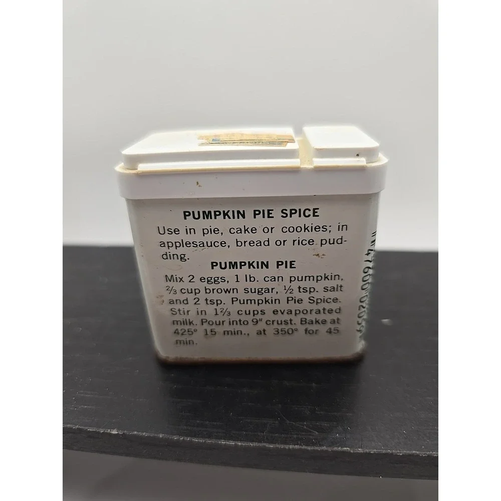 Vintage‎ Durkee's Pumpkin Pie Spice Advertising Tin